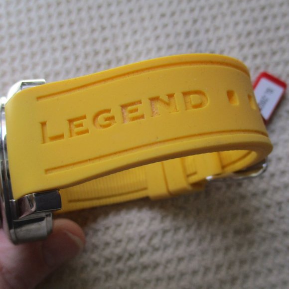 Swiss Legend Men's Luxury Planetimer Watch, w/Yellow Band, Swiss Made, Brand New - Picture 7 of 9